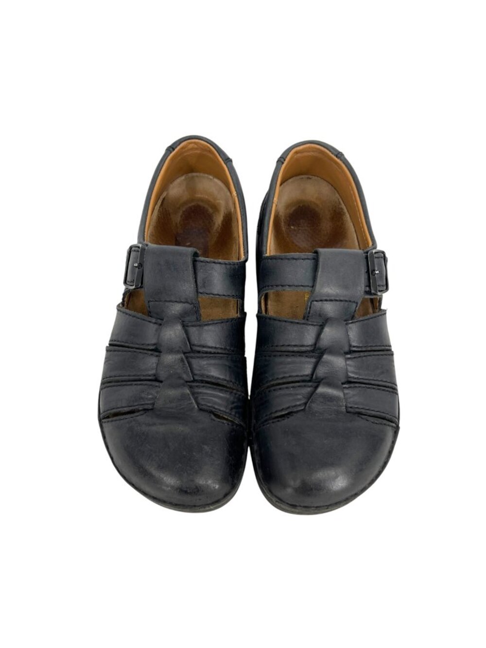 Birkenstock Madeira Black Leather Fisherman Comfort Sandal Size 41 Unisex M8 L10